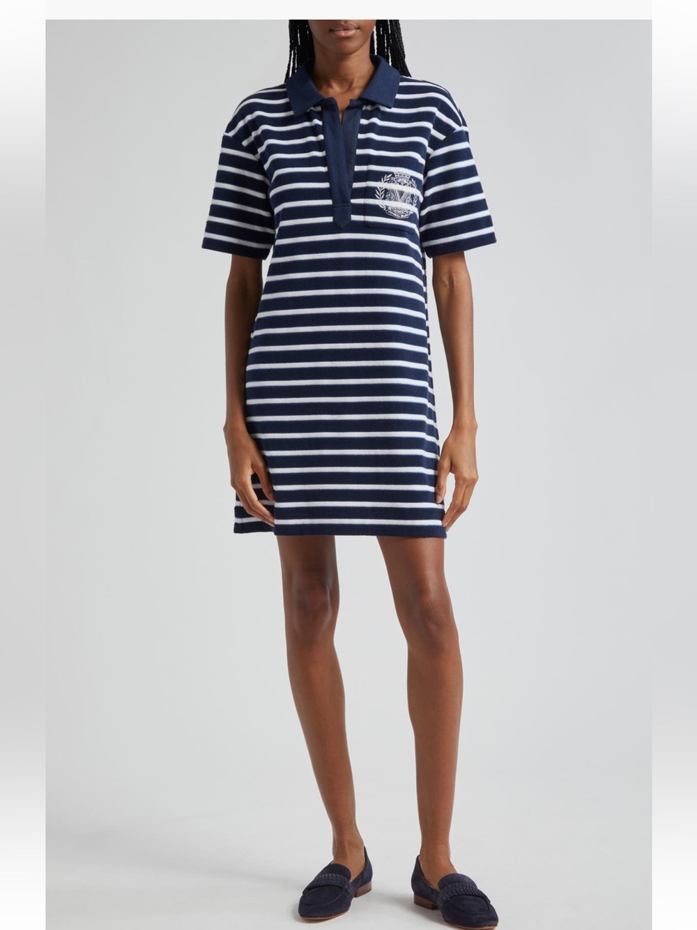 Veronica Beard Terrence Stripe Terry Dress